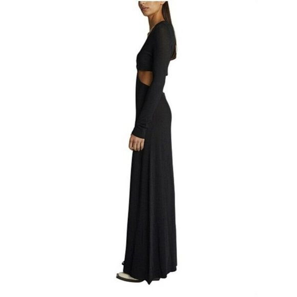 NEW Camilla and Marc Alvar Knit Maxi Dress Black Size 8 cut out sides RRP $850 - Picture 2 of 6